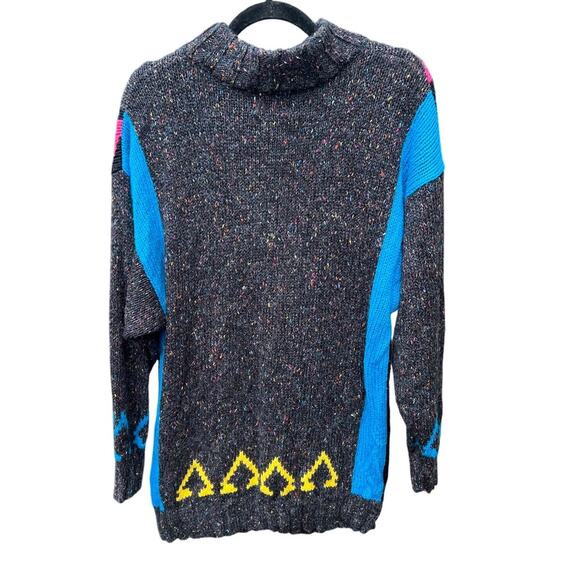 Vintage 1980s Limited Express Sweater Dress Size S 80s Extra Retro - Picture 2 of 4